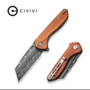 CIVIVI KNIVES EXONE DAMASCUS, GUIBOURTIA WOOD HANDLE #C23036-DS1