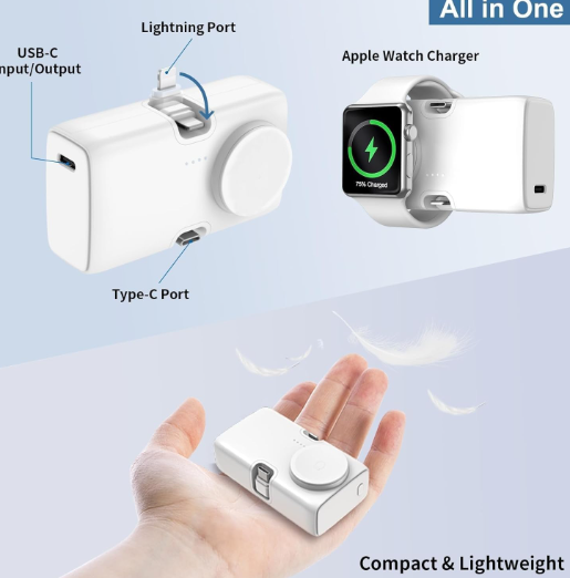 7MD 5000 mAh Portable Adjustable Bracket Dual Port 7md Power Bank #11181