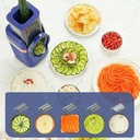 7MD Electric Food Slicer Multifunctional Vegetable Cutter Potato Slicer Rotary Cheese Graters Chopper Shredders #9781