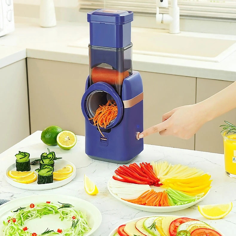 7MD Electric Food Slicer Multifunctional Vegetable Cutter Potato Slicer Rotary Cheese Graters Chopper Shredders #9781