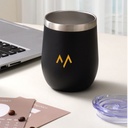 7MD Cup U Shaped, Double-Wall Stainless Steel Unbreakable Drinking Cups, Travel Coffee Mug 360ml With Sliding Lid #10061