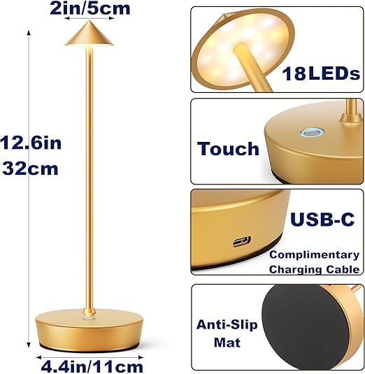 7MD Table Lamp Rechargeable #10135