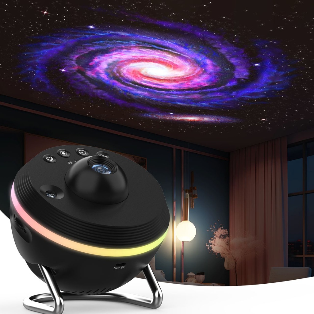 7MD Meteor and Galaxy Projector Mesmerizing Starry Show Meteor Light Effects Adjustable Colorful Projection #SKE-TKQ01