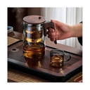7MD Automatic Teapot Glass Tea Kettle Borosilicate Glass Durable Design Multi Use Compatibility #11405