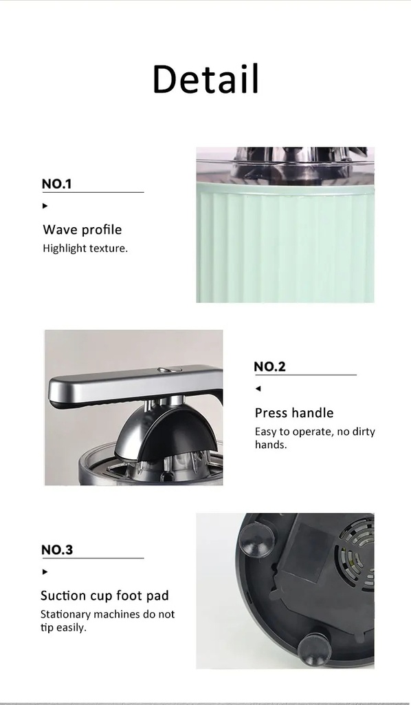7MD Electric Citrus Juicer With 600W Power #2419