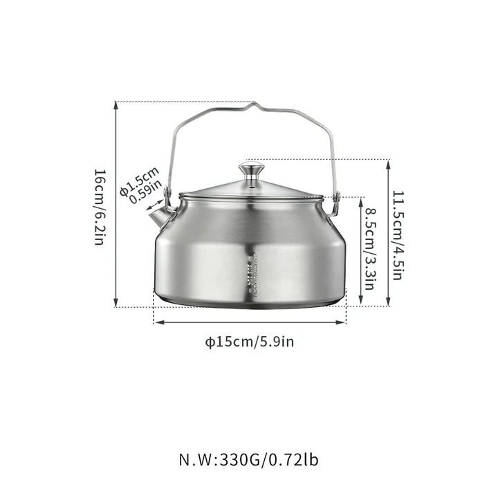 Stainless Steel kettle Tea Pot With Leather handle #SW-1/SW-PT