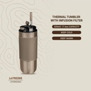 Lepresso Coffee Mug with Sleeve and Straw 520ml