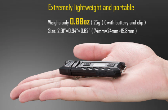 Nitecore Latarka UV Thumb LEO - 45 lumens