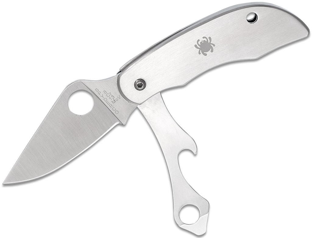 Spyderco ClipiTool Bottle Opener/Screwdriver  Stainless Steel Handles, Slipjoint (non-locking) #C175P