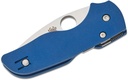 Spyderco Lil' Native Compression Lock SPY27 Satin Plain Blade, Cobalt Blue G10 Handles #C230GPCBL