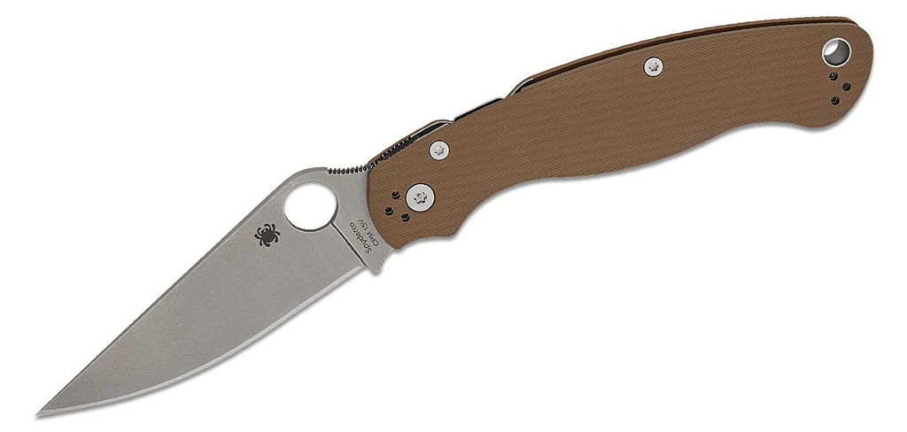 Spyderco Military 2 Sprint Run Compression Lock CPM-15V Stonewashed #C36GPBN15V2