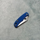 Spyderco Bug Micro-Size Slipjoint 2C27 Satin Plain Blade, Blue G10 Handles #C133GBLP