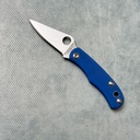 Spyderco Bug Micro-Size Slipjoint 2C27 Satin Plain Blade, Blue G10 Handles #C133GBLP