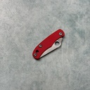 Spyderco Bug Micro-Size Slipjoint 2C27 Satin Plain Blade, Red G10 Handles #C133GRDP