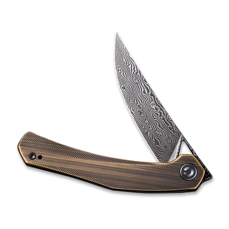 CIVIVI Lazar Linerlock Brass Damascus #C20013-DS2