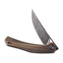 CIVIVI Lazar Linerlock Brass Damascus #C20013-DS2