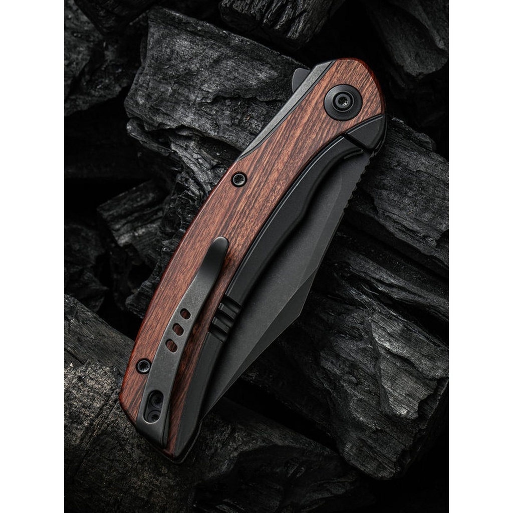 WE Snick Framelock Black/Brown #WE19022F-3