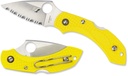 Spyderco Dragonfly 2 Salt H1 Satin Serrated Blade, Yellow FRN Handles #C28SYL2