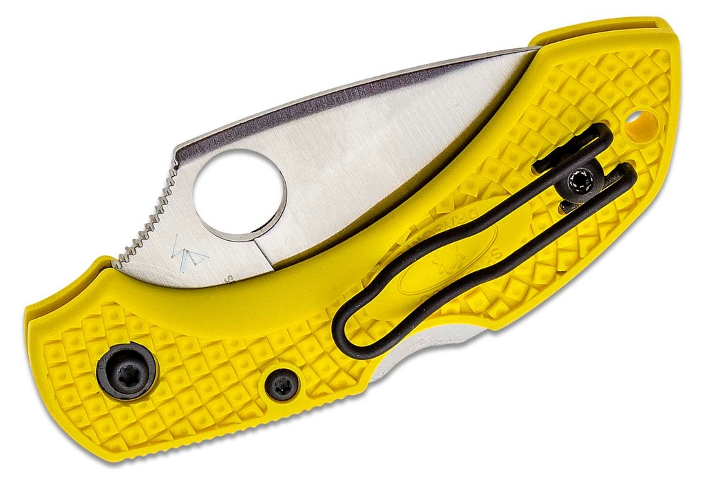 Spyderco Dragonfly 2 Salt H1 Satin Serrated Blade, Yellow FRN Handles #C28SYL2