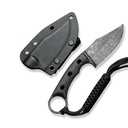 CIVIVI Banneret Framelock Damascus with Twill Carbon Fiber/G10 Handle #C20040DDS1