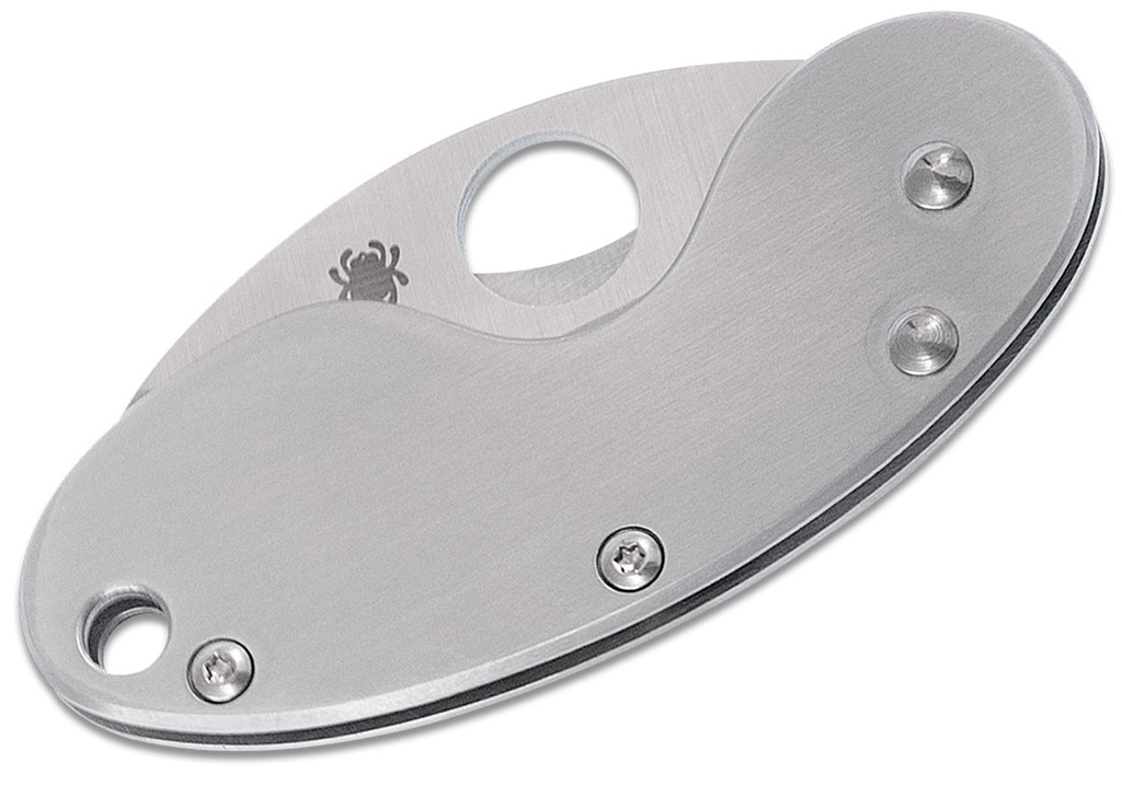 Spyderco Cricket Folding Knife VG10 Satin Plain Blade, Stainless Steel Handles #C29P