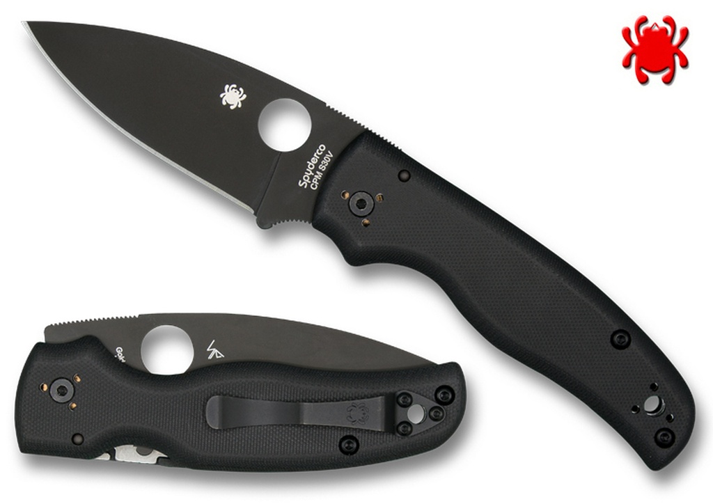 SPYDERCO HAMAN PLN Black Blade G-10 #C229GPBK