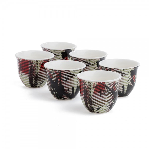 6pcs coffee cup set 100cc #22-3703