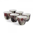 6pcs coffee cup set 100cc #22-3703