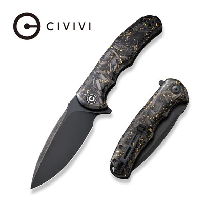 CIVIVI Praxis Flipper Knife Carbon Fiber And Resin Handle #C803J