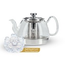 ALHOR GLASS TEA POT WITH CANDLE WARMER 