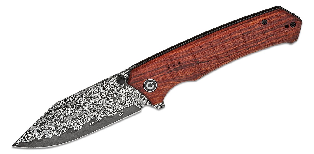 CIVIVI Damascus Tacticorix Folding Knife - Guibourtia Wood #C23055-DS1