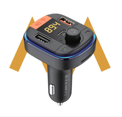 7MD Wireless Car Charger & MP3 Player | Fast Charging | Premium Sound Quality | Colorful Lightning | Wireless Music Playback | Battery Voltage Warning | U-disk/TF Card Playback #01