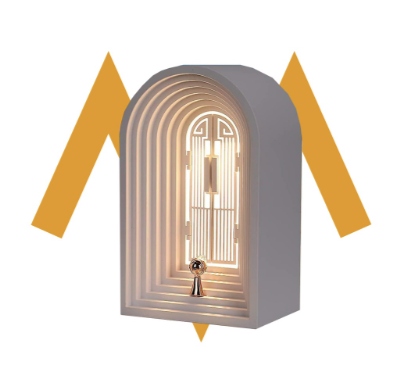 7MD Creative Bedside Lamp, Warm LED Light, Bluetooth Speaker, Touch Sensor Diming Light #10020