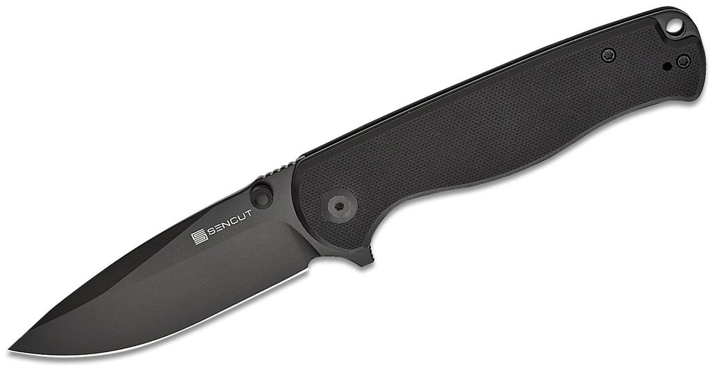 SENCUT Errant Black G10 Handle Black 9Cr18MoV Blade #S23054B-1
