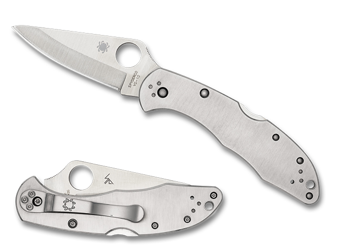 Spyderco Delica 4 Folding Knife 2-7/8" VG10 Satin Plain Blade #C11P