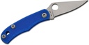 Spyderco Bug Micro-Size Slipjoint 2C27 Satin Plain Blade, Blue G10 Handles #C133GBLP