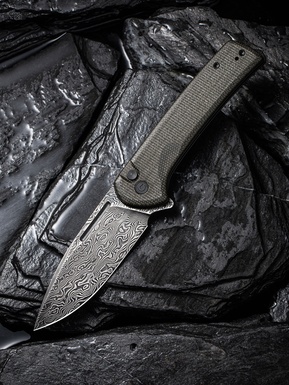 CIVIVI Conspirator Micarta Handle Damascus Blade #C21006-DS1