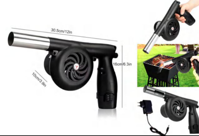 [10521] BBQ FAN FOR CHARACOAL WITH CHARAGE #JG5701N