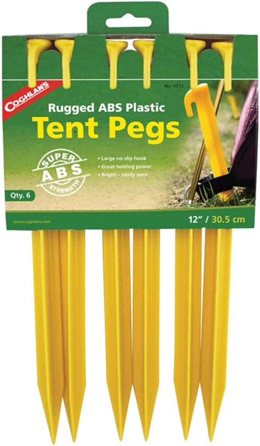 [10577] COGHLANS Tent Peg - 6" IN- 6 Pack - GRS