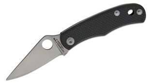 Spyderco Bug Micro-Size Slipjoint 2C27 Satin Plain Blade, Black G10 Handles #C133GBKP