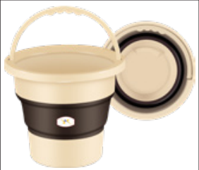 [12294] DLC Plastic Folding Bucket 5L #18605