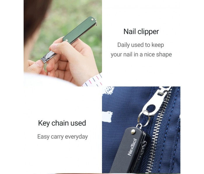 OUTDOOR MULTI FUNCTIONAL NAIL CLIPPER OLIVE COLOR FROM NEXTOOL #NE20011