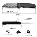 CIVIVI KNIVES CHEVALIER II BUTTON LOCK DAMASCUS #C20022B-DS1