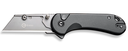 CIVIVI KNIVES ELEMENTUM UTILITY BUTTON LOCK  GRAY ALUMINUM HANDLE #C23039B-4
