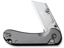 CIVIVI KNIVES ELEMENTUM UTILITY BUTTON LOCK  GRAY ALUMINUM HANDLE #C23039B-4