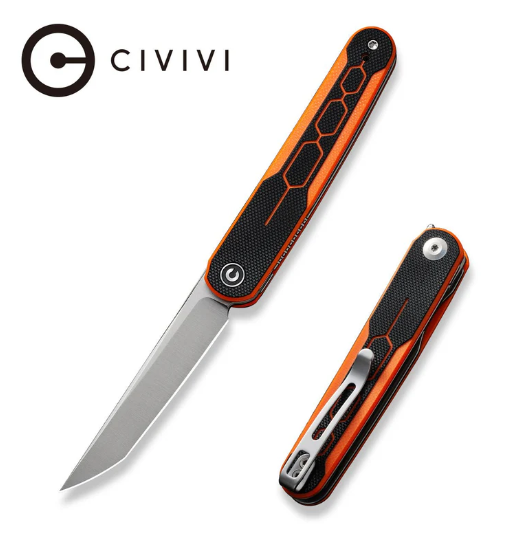 CIVIVI KNIVES KWAIQ LINER LOCK ORANGE/BLACK #C230152