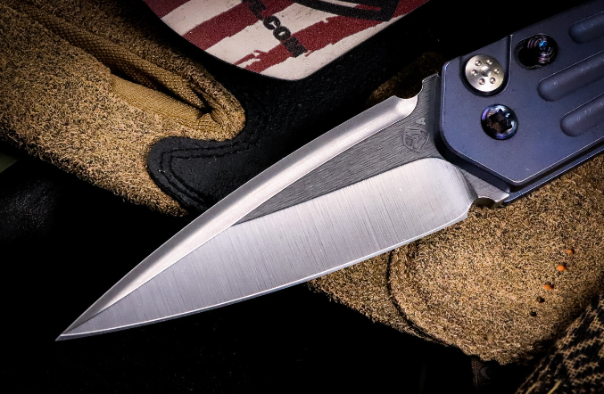 MEDFORD AUTOMATIC NOSFERATU BUTTON LOCK POCKET KNIFE #MDNATQ37A2TS