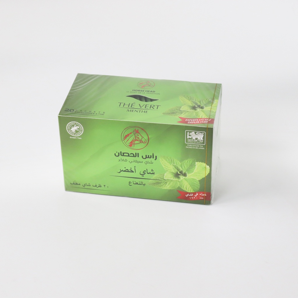 راس الحصان شاي اخضر مع نعناع 20*2 جرام