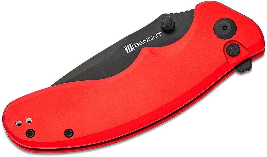 SENCUT Cybrix Folding Knife - Red Aluminum #S23098A-3