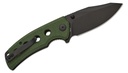 Excalis Flipper Knife - Green Canvas Micarta #S23068-3